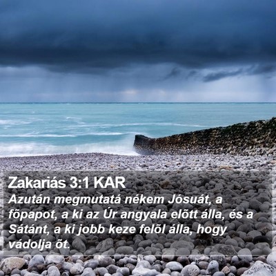 Zakariás 3:1 KAR Bible Verse Image
