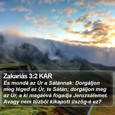 Zakariás 3:2 KAR Bible Verse Image
