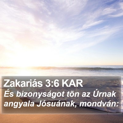 Zakariás 3:6 KAR Bible Verse Image