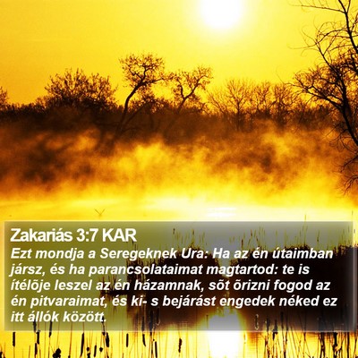 Zakariás 3:7 KAR Bible Verse Image