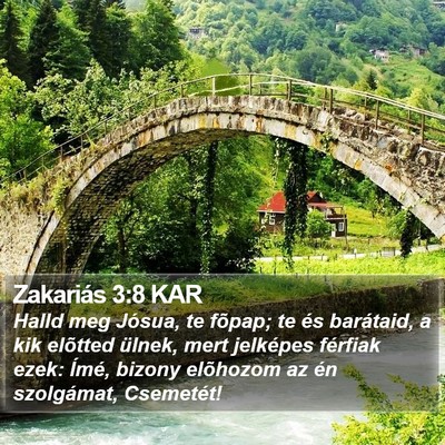 Zakariás 3:8 KAR Bible Verse Image