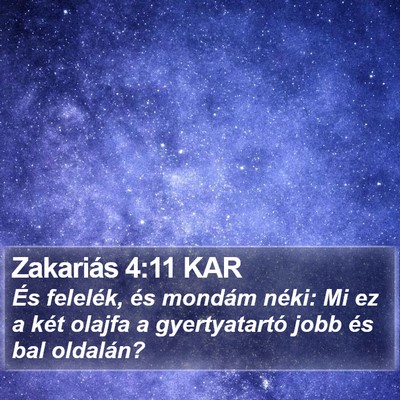 Zakariás 4:11 KAR Bible Verse Image