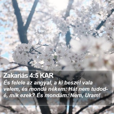 Zakariás 4:5 KAR Bible Verse Image