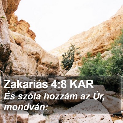 Zakariás 4:8 KAR Bible Verse Image