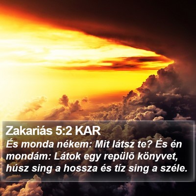 Zakariás 5:2 KAR Bible Verse Image
