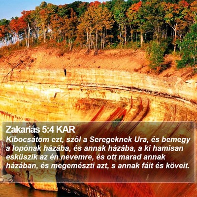 Zakariás 5:4 KAR Bible Verse Image