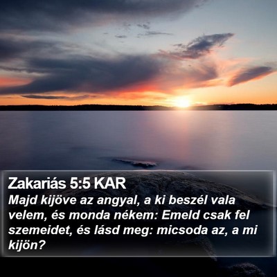 Zakariás 5:5 KAR Bible Verse Image