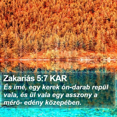 Zakariás 5:7 KAR Bible Verse Image