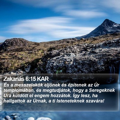 Zakariás 6:15 KAR Bible Verse Image