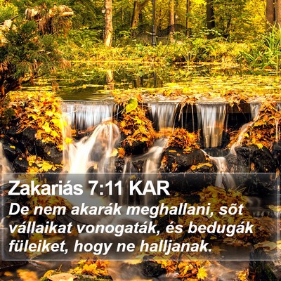 Zakariás 7:11 KAR Bible Verse Image