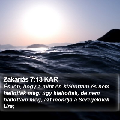 Zakariás 7:13 KAR Bible Verse Image
