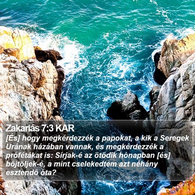 Zakariás 7:3 KAR Bible Verse Image