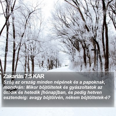 Zakariás 7:5 KAR Bible Verse Image