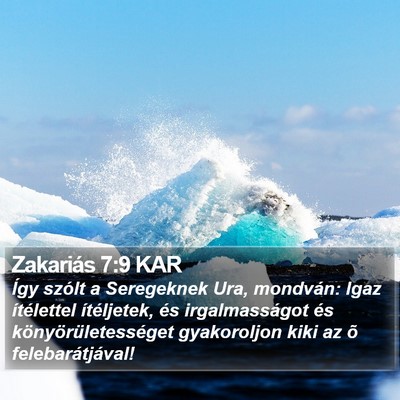 Zakariás 7:9 KAR Bible Verse Image