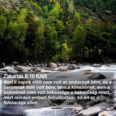 Zakariás 8:10 KAR Bible Verse Image