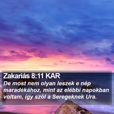 Zakariás 8:11 KAR Bible Verse Image