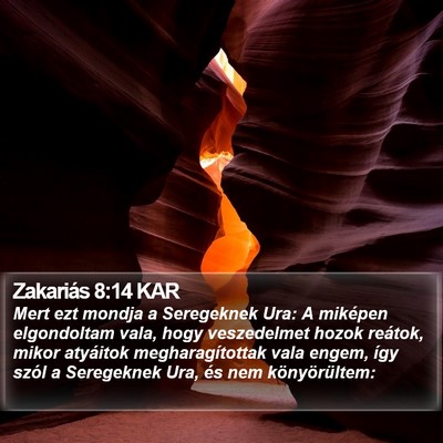 Zakariás 8:14 KAR Bible Verse Image