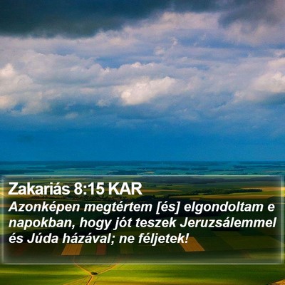 Zakariás 8:15 KAR Bible Verse Image