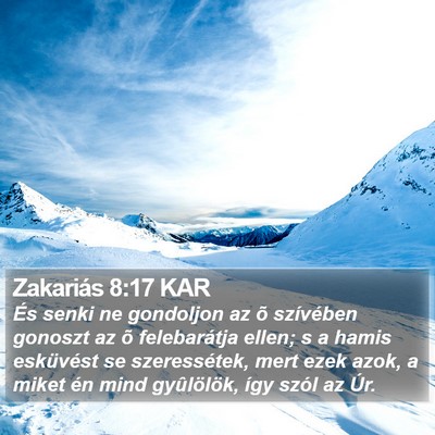 Zakariás 8:17 KAR Bible Verse Image