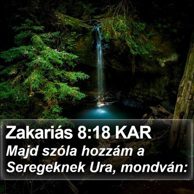 Zakariás 8:18 KAR Bible Verse Image