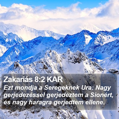 Zakariás 8:2 KAR Bible Verse Image