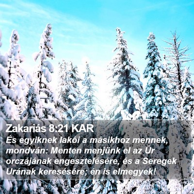 Zakariás 8:21 KAR Bible Verse Image