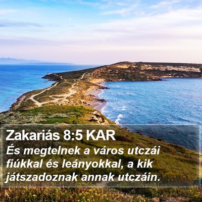 Zakariás 8:5 KAR Bible Verse Image