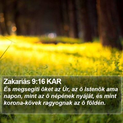 Zakariás 9:16 KAR Bible Verse Image