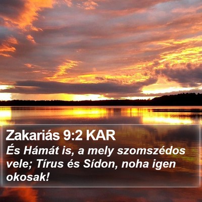 Zakariás 9:2 KAR Bible Verse Image
