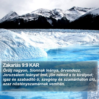 Zakariás 9:9 KAR Bible Verse Image