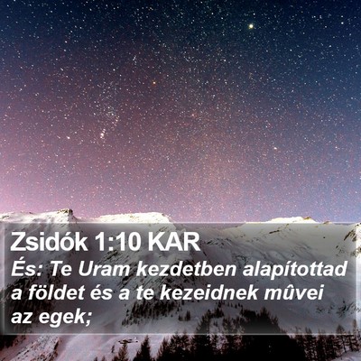 Zsidók 1:10 KAR Bible Verse Image
