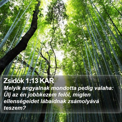 Zsidók 1:13 KAR Bible Verse Image