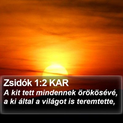 Zsidók 1:2 KAR Bible Verse Image