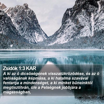 Zsidók 1:3 KAR Bible Verse Image