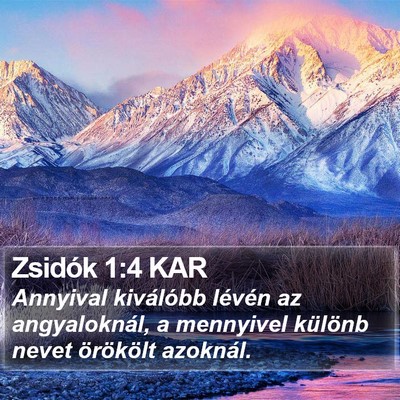 Zsidók 1:4 KAR Bible Verse Image