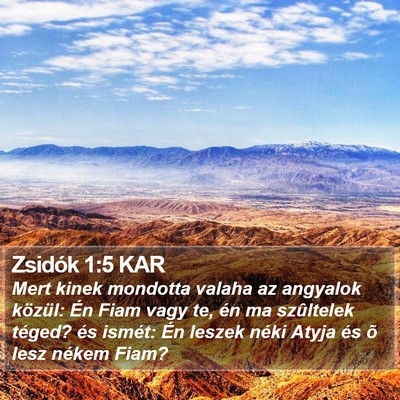 Zsidók 1:5 KAR Bible Verse Image