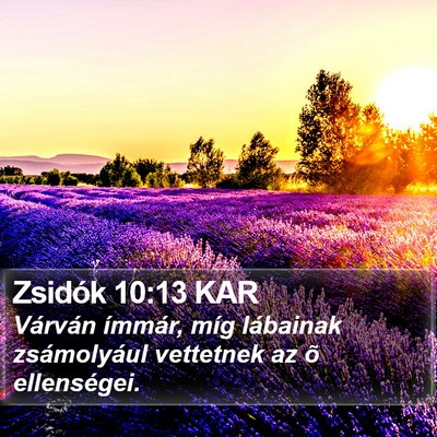 Zsidók 10:13 KAR Bible Verse Image