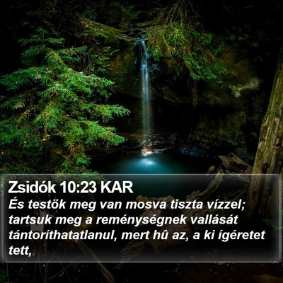Zsidók 10:23 KAR Bible Verse Image