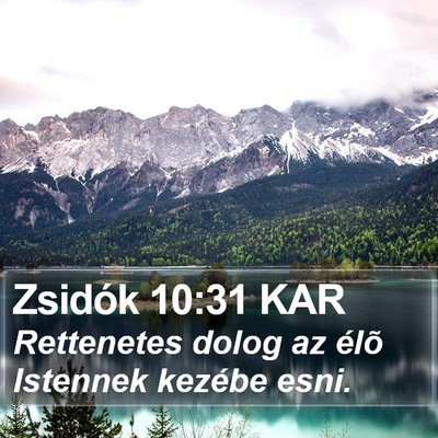 Zsidók 10:31 KAR Bible Verse Image