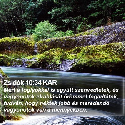 Zsidók 10:34 KAR Bible Verse Image