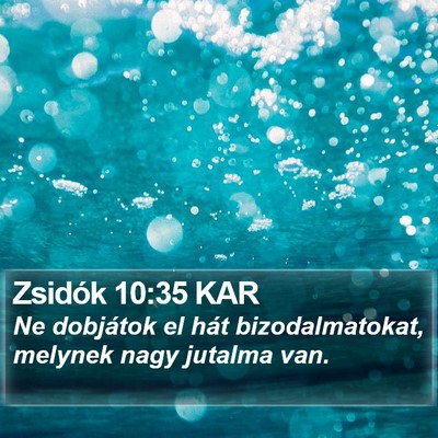 Zsidók 10:35 KAR Bible Verse Image