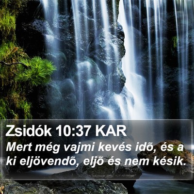 Zsidók 10:37 KAR Bible Verse Image