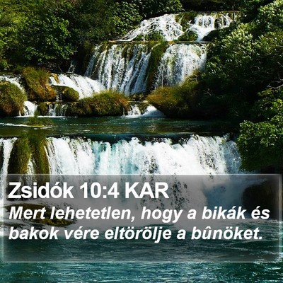 Zsidók 10:4 KAR Bible Verse Image