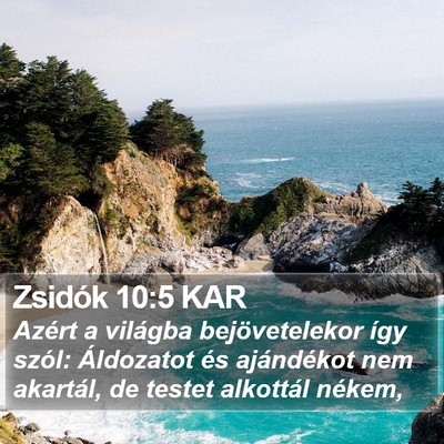 Zsidók 10:5 KAR Bible Verse Image