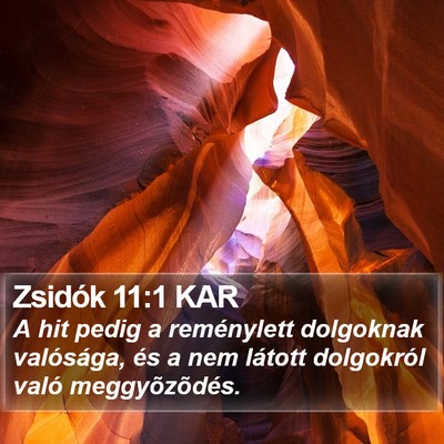 Zsidók 11:1 KAR Bible Verse Image