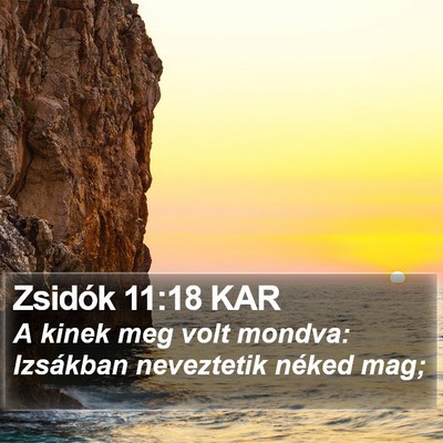 Zsidók 11:18 KAR Bible Verse Image