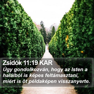 Zsidók 11:19 KAR Bible Verse Image