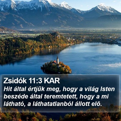 Zsidók 11:3 KAR Bible Verse Image