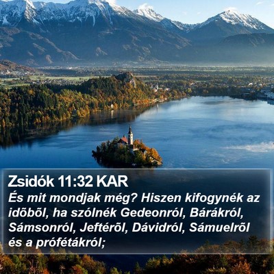 Zsidók 11:32 KAR Bible Verse Image