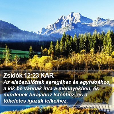 Zsidók 12:23 KAR Bible Verse Image